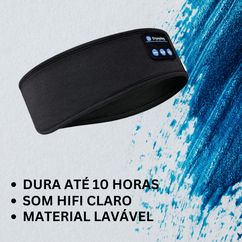 Faixa Esportiva Bluetooth Sem Fio - Headband Versátil para Ouvir Música e Descansar