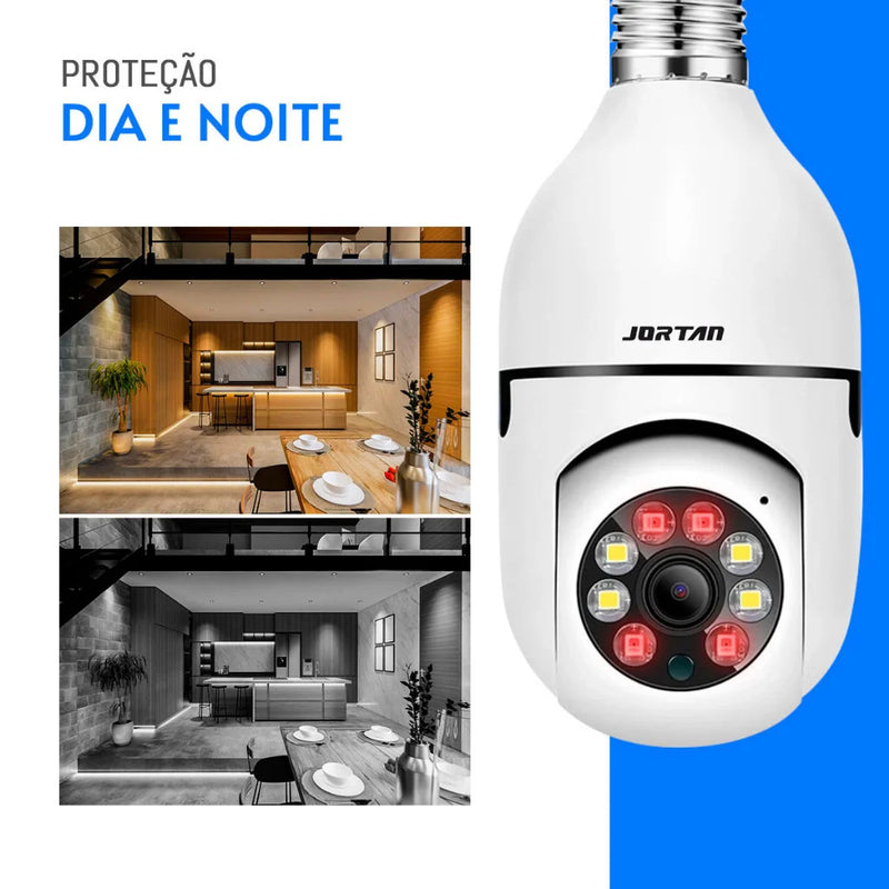 Câmera de Segurança WiFi com Direcionamento em 360° - E27