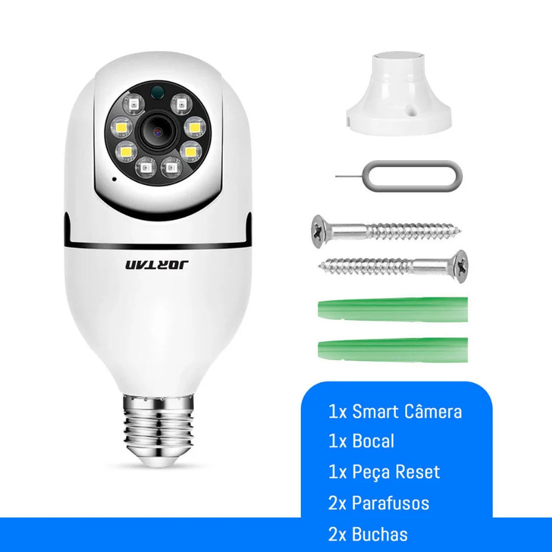 Câmera de Segurança WiFi com Direcionamento em 360° - E27